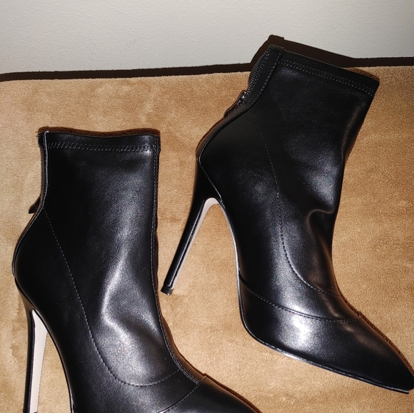 Black Stiletto Ankle Booties - Picture 3 of 4